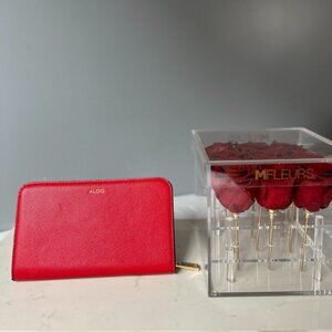 Aldo Red Zip Wallet